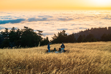 Sunset Watcher Above the Clouds 