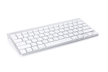 white keyboard isolated white.
