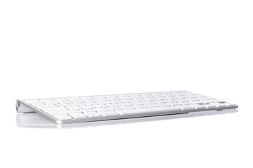 white keyboard isolated white.