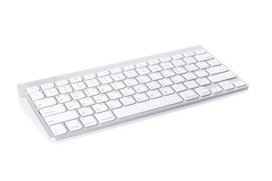 White Keyboard Isolated White.