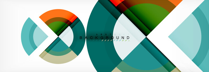 Obraz premium Vector circular geometric abstract background