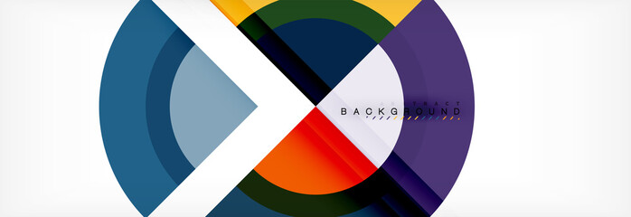 Obraz premium Vector circular geometric abstract background