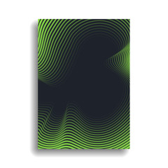 Design of a minimal cover for books, magazines, brochures, flyers with wavy lines forming a gradient. Vector background. Eps10