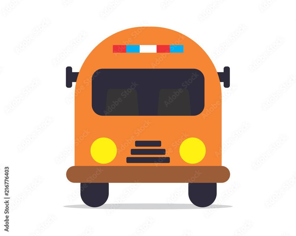 Canvas Prints yellow bus school image vector icon logo