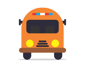 yellow bus school image vector icon logo