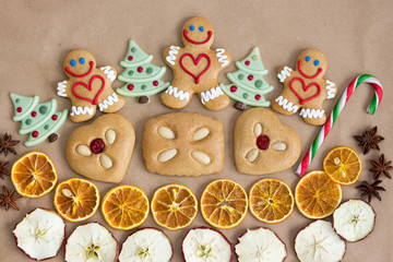 Lustige Lebkuchen zu Weihnachten