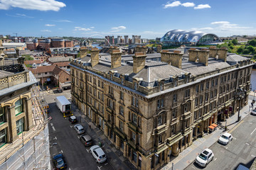 Looking across the rooftops of Newcastle to Gateshead