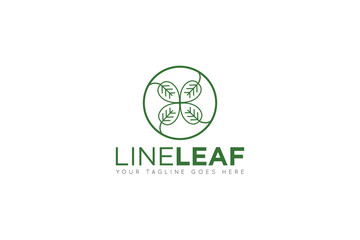 line leaf logo, icon, symbol