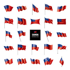 Samoa flag, vector illustration