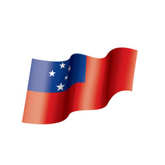 Naklejka premium Samoa flag, vector illustration