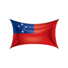 Samoa flag, vector illustration