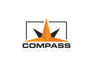 Obraz premium compass logo, icon, symbol design template
