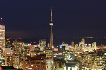 Naklejka premium Toronto, provice Ontario, Canada. The Night view