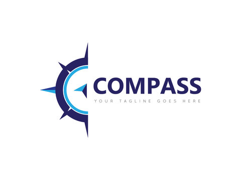 compass logo, icon, symbol design template