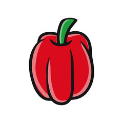 cartoon vector pepper illustration rough style logo icon