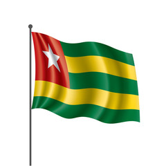 togo flag, vector illustration