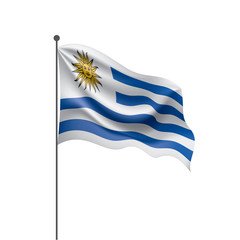 Obraz premium Uruguay flag, vector illustration