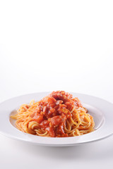 トマトソースのパスタ　スパゲティ　イタリアン