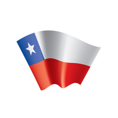 Chile flag, vector illustration