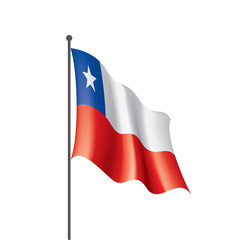 Chile flag, vector illustration