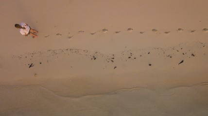 Footsteps by the girl