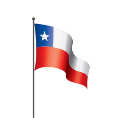 Chile flag, vector illustration