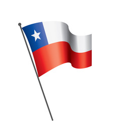 Chile flag, vector illustration