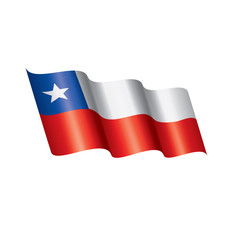 Chile flag, vector illustration