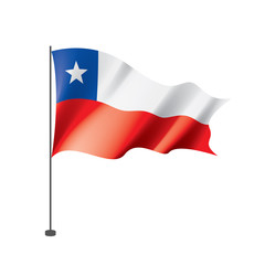 Chile flag, vector illustration
