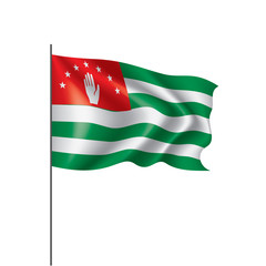 Abkhazia flag, vector illustration