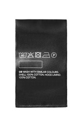 Clothes label isolated