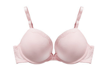 Pink brassiere isolated