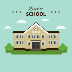 Fototapeta premium School building with text 