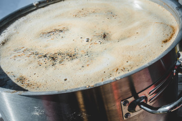 Stout Beer on the Boil