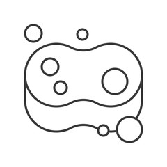 sponge and bubble, cleaning service related, outline icon