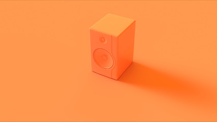 Orange Speaker 3d illustration  - obrazy, fototapety, plakaty