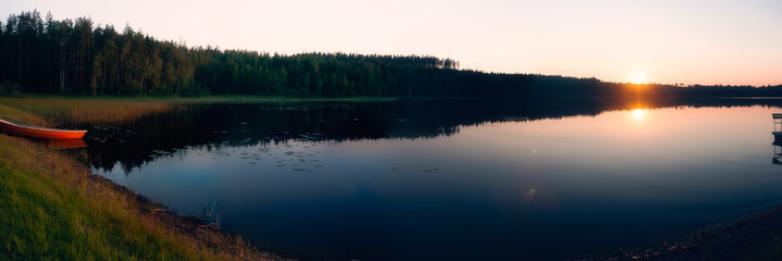 Landscape - sunset on the lake