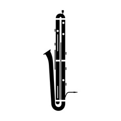 Contra bassoon (double bassoon) instrument - obrazy, fototapety, plakaty