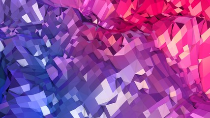 3d rendering abstract geometric background with modern gradient colors in low poly style. 3d surface with blue red gradient. 12