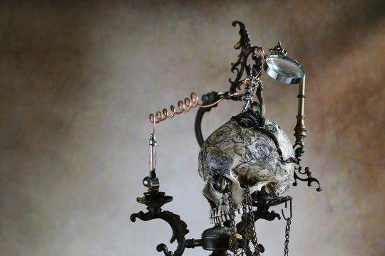 Steampunk teschio tatoo