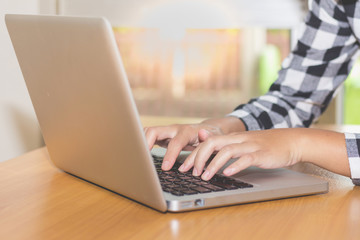Business women working at office with laptop and documents on his desk, consultant lawyer concept