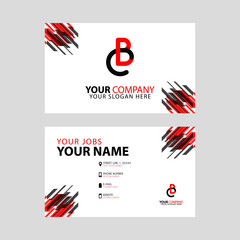 the CB logo letter with box decoration on the edge, and a bonus business card with a modern and horizontal layout.