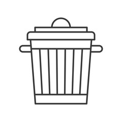 trash can, cleaning service related, outline icon