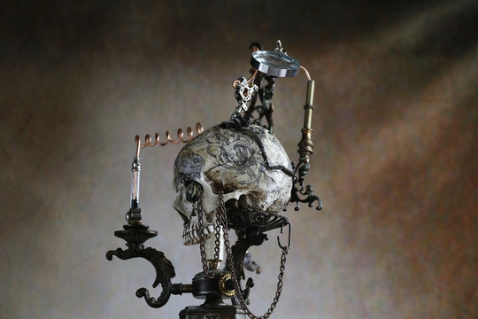 Steampunk teschio tatoo