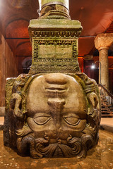 Gorgon Medusa head in Basilica Cistern
