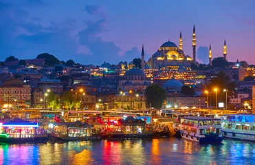 Deurstickers Stad aan het water Oude stad van Istanbul