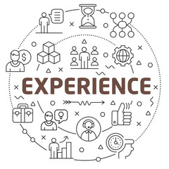 Flat lines illustration for presentation expierence