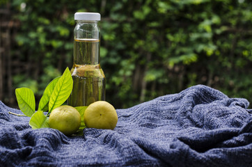 aroma oil lemon and massage relax spa
