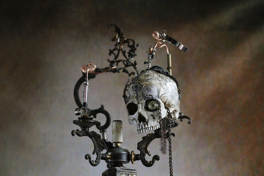 Steampunk teschio tatoo