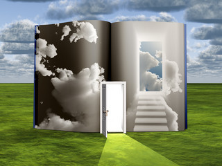 Clouds in open book